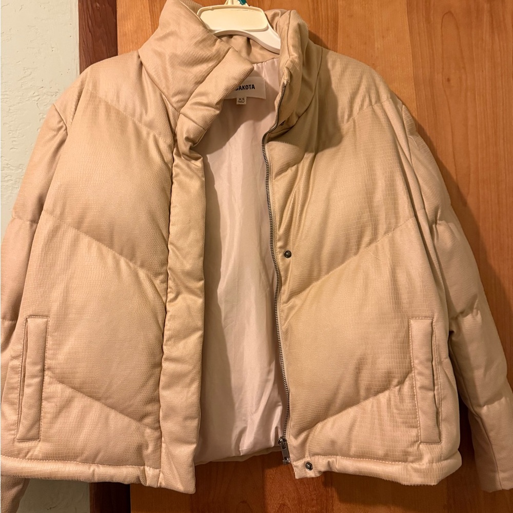 Steve Madden BB Dakota Beige Puffer Jacket